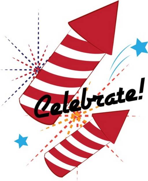 Picture of Celebrate! Fireworks SVG File