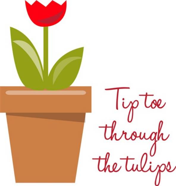 Picture of Tip Toe Tulips SVG File