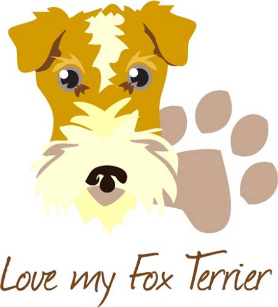 Picture of Love my Fox Terrier SVG File
