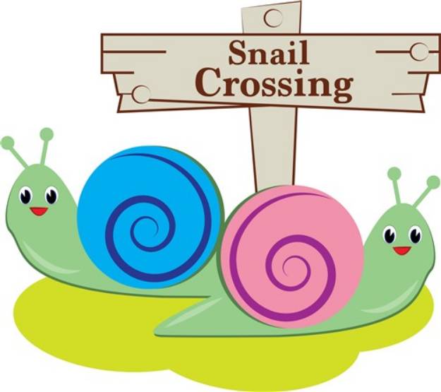 Picture of Snail Crossing SVG File