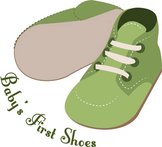 Picture of First Shoes SVG File