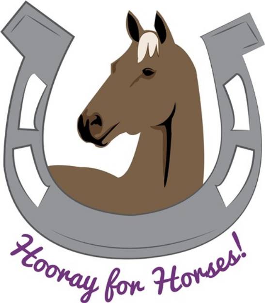 Picture of Hooray for Horses! SVG File