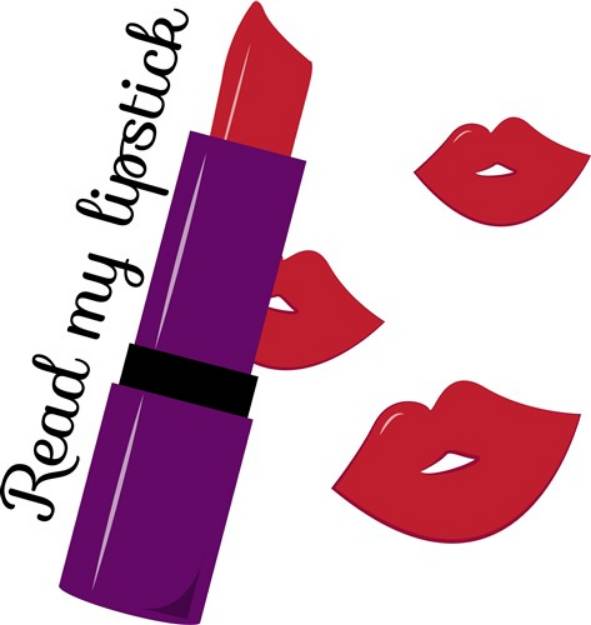 Picture of Read My Lipstick SVG File