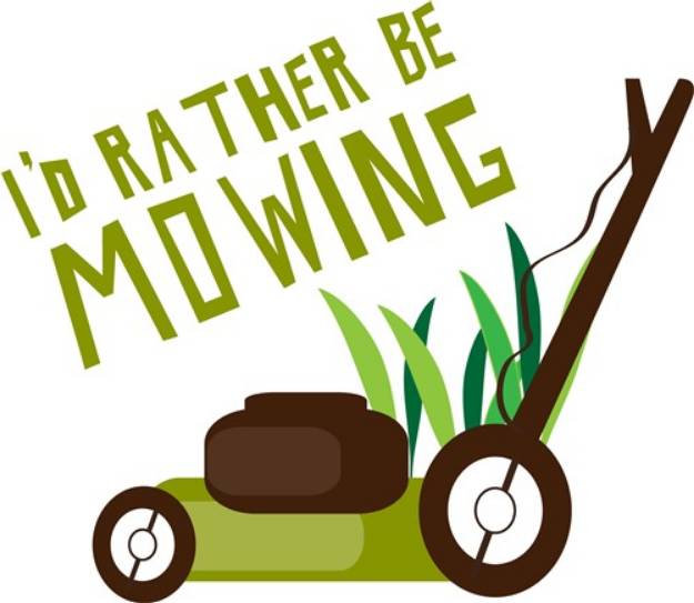 Picture of Rather be Mowing SVG File