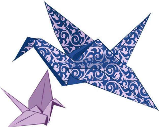 Picture of Origami Crane SVG File