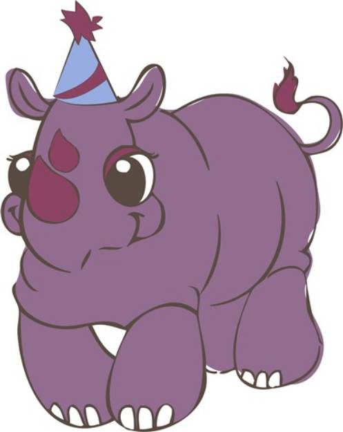 Picture of Party Rhino SVG File