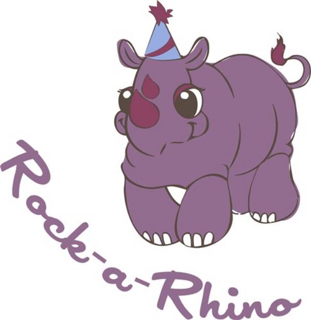 Picture of Rock-a-Rhino SVG File