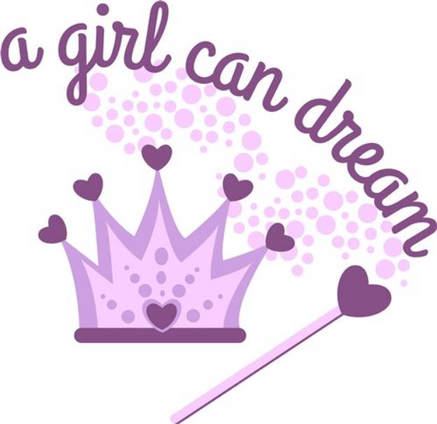 Picture of A Girl Can Dream SVG File
