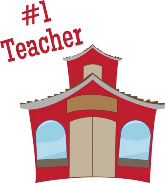 Picture of #1 Teacher SVG File