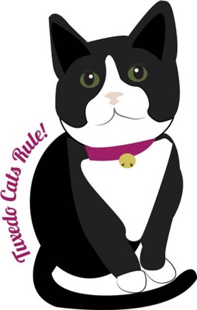 Picture of Tuxedo Cats Rule SVG File
