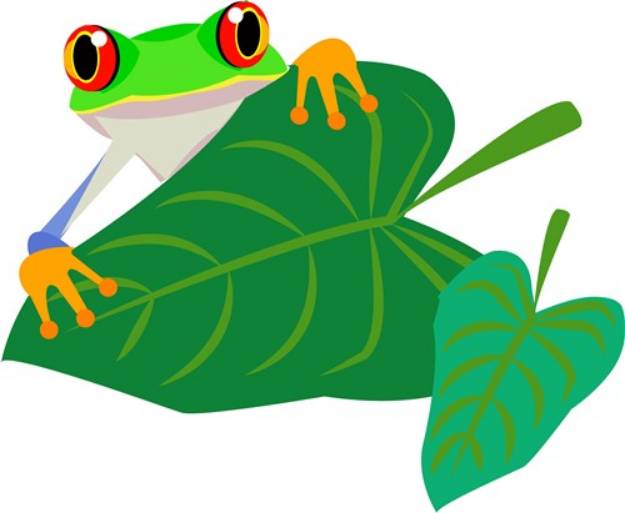 Picture of Frog & Leaf SVG File
