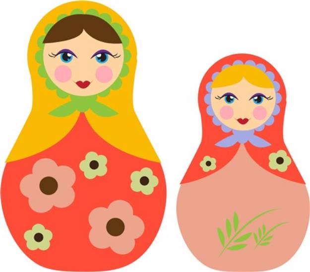 Picture of Nesting Dolls SVG File