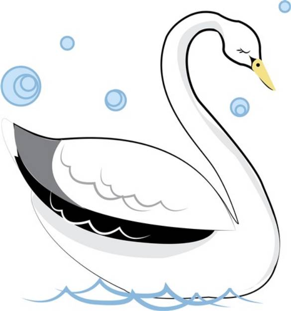Picture of Pretty Swan SVG File