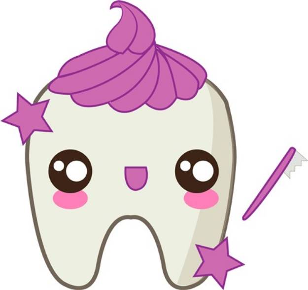 Picture of Happy Tooth SVG File