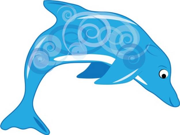 Picture of Fancy Dolphin SVG File