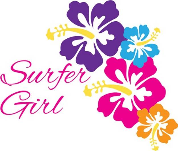 Picture of Surfer Girl SVG File