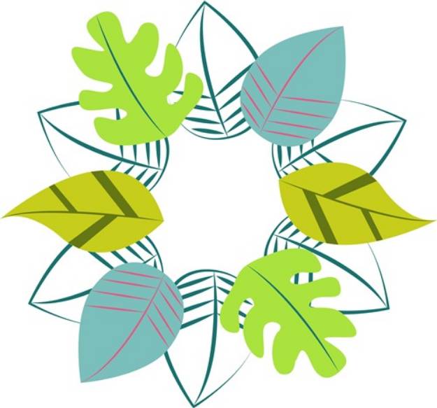 Picture of Leaf Wreath SVG File