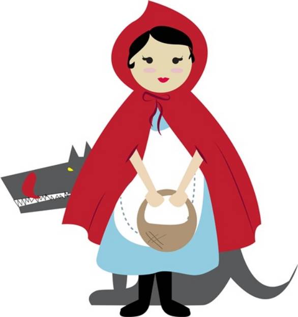 Picture of Red Riding Hood SVG File