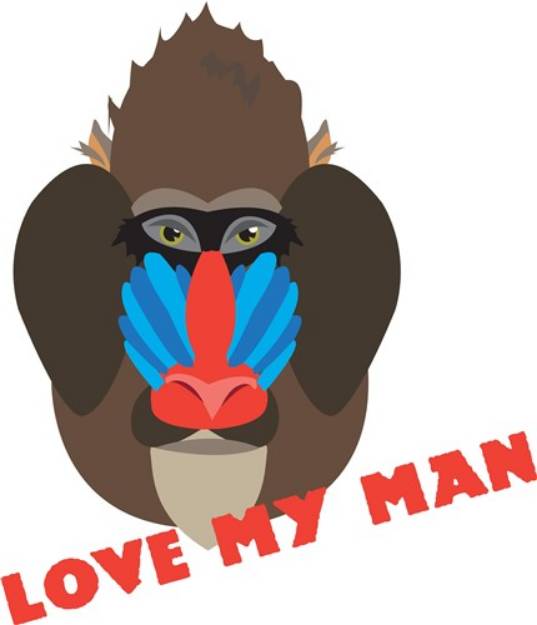 Picture of Love My Man SVG File