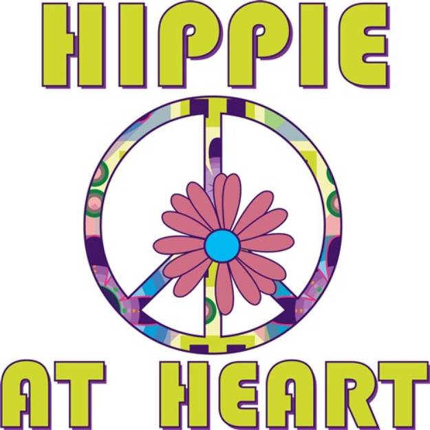 Picture of Hippie At Heart SVG File