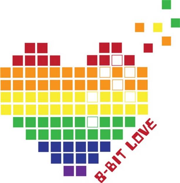 Picture of 8-Bit Love SVG File