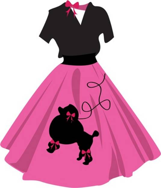 Picture of Poodle Skirt SVG File
