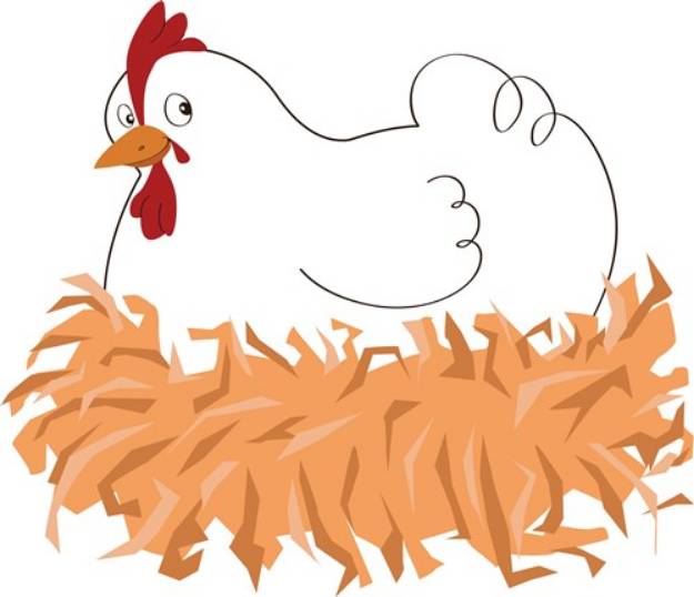Picture of Hen On Nest SVG File