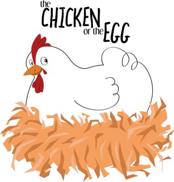 Picture of Chicken Or Egg SVG File