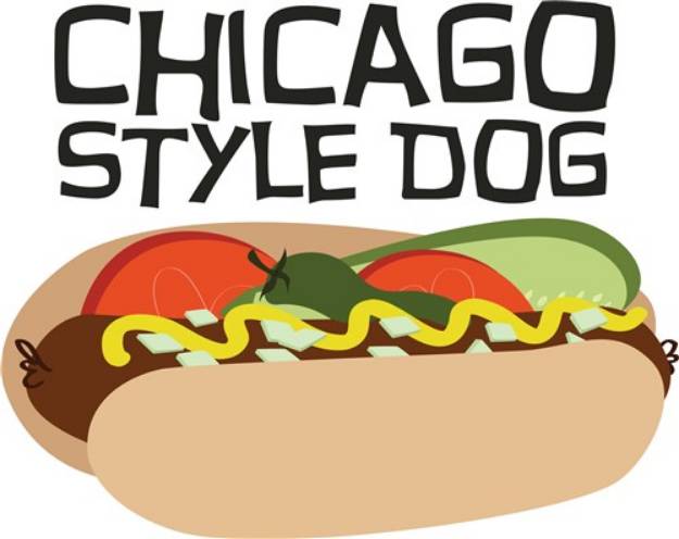 Picture of Chicago Style Dog SVG File