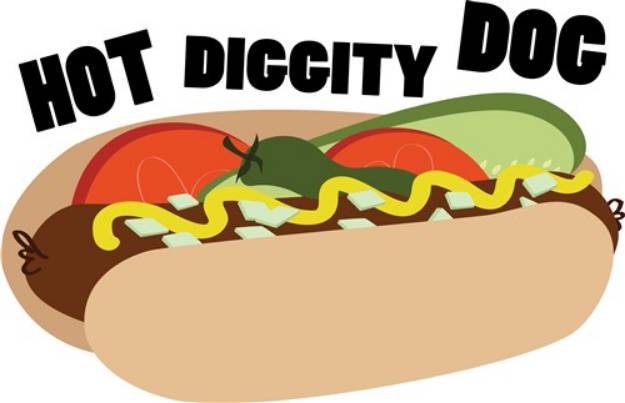 Picture of Hot Diggity Dog SVG File