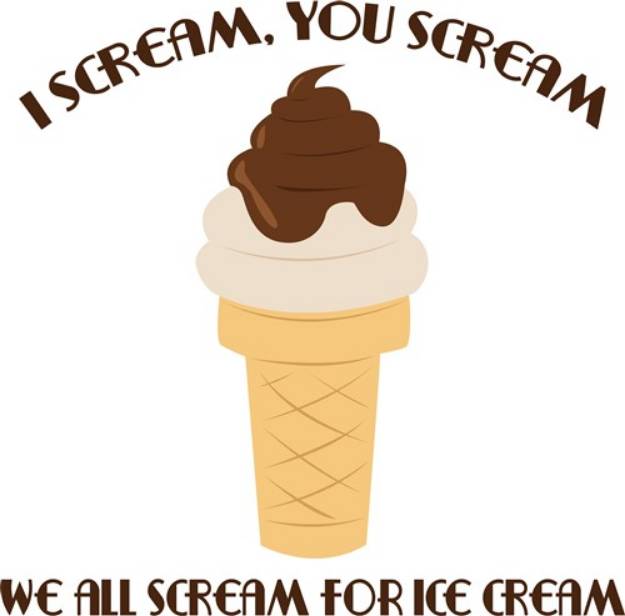 Picture of I Scream SVG File