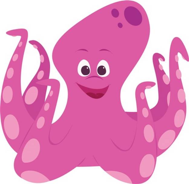 Picture of Cartoon Octopus SVG File