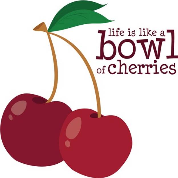 Picture of Bowl Of Cherries SVG File