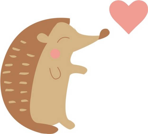 Picture of Hedgehog Valentine SVG File