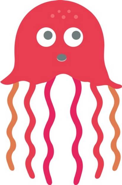 Picture of Cartoon Jellyfish SVG File