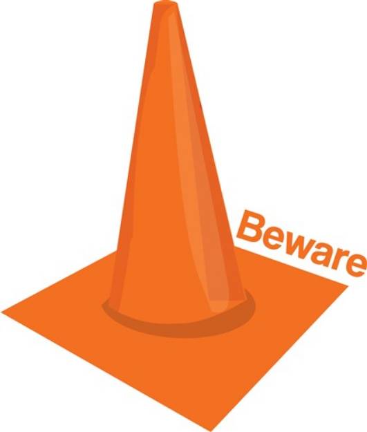 Picture of Beware Cone SVG File