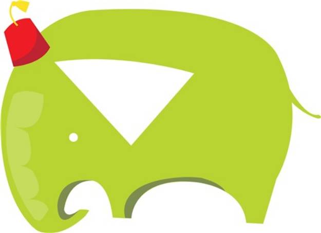 Picture of Green Elephant SVG File