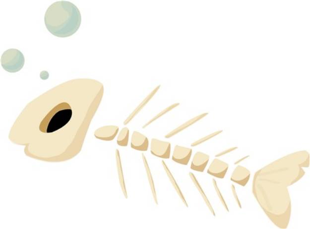 Picture of Fish Skeleton SVG File