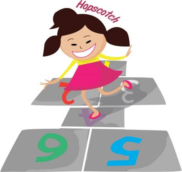 Picture of Hopscotch Girl SVG File