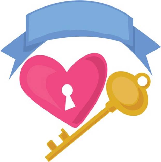 Picture of Heart Lock SVG File