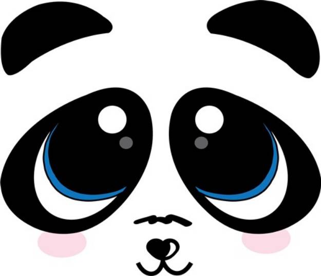 Picture of Panda Face SVG File