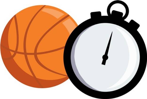 Picture of Basketball and Timer SVG File