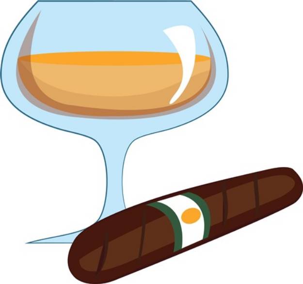 Picture of Brandy And Cigar SVG File