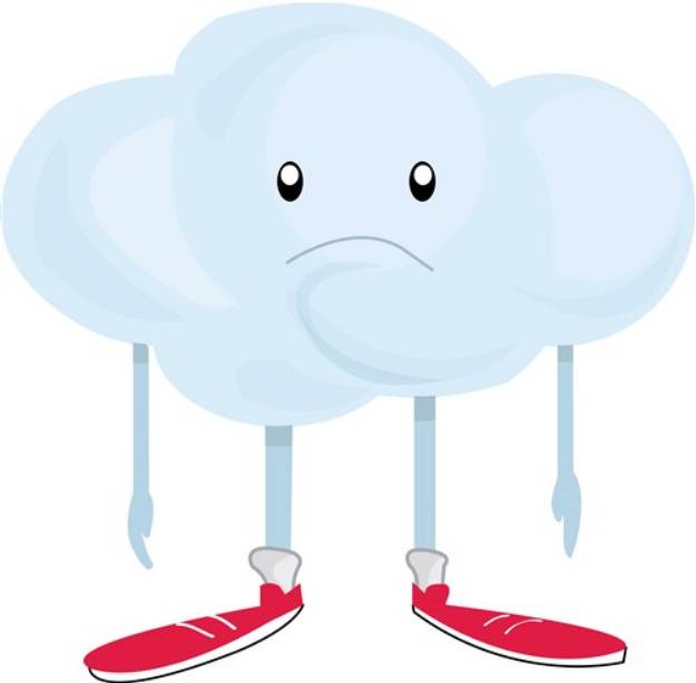 Picture of Rain Cloud Person SVG File