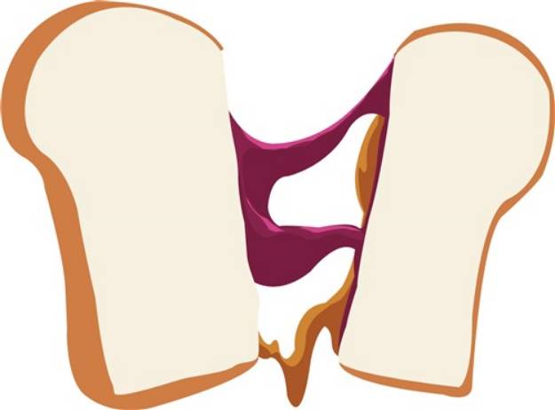 Picture of Peanut Butter Jelly Sandwich SVG File