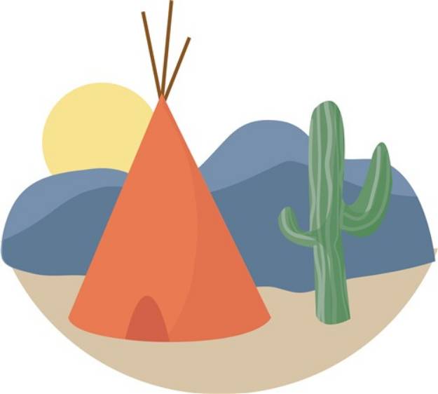 Picture of Teepee Scene SVG File