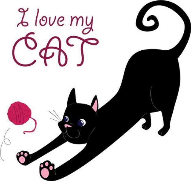 Picture of Love My Cat SVG File
