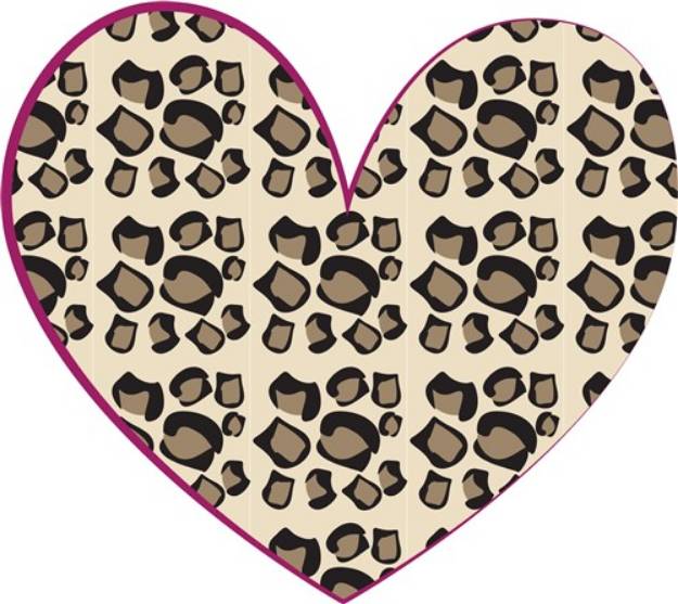 Picture of Animal Print Heart SVG File