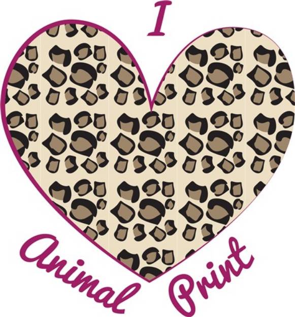 Picture of I Love Animal Print SVG File