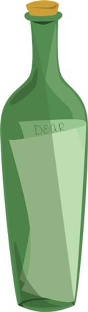 Picture of Message Bottle SVG File